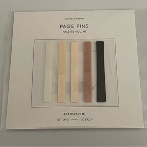 Cloth & Paper Page Pins Palette Vol. 01 - “Transparent”